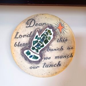 VINTAGE WALL ART ,STONE PLAGUE INDOOR/OUTDOOR